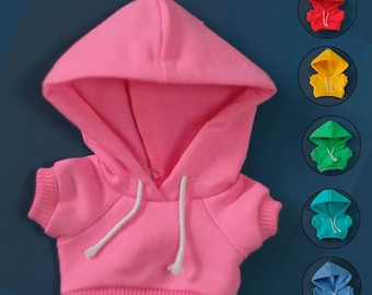 Conjunto de sudadera informal de calle para muñecos de peluche de 17 cm / Sudadera de algodón para muñecos / Top colorido para muñecos / Conjunto informal de moda para estilizar muñecas