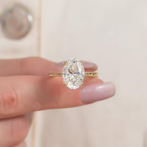 Oval Cut Engagement Ring | Handmade Jewelry | Lab Diamond Ring | Anniversary Gifts for Her | Vintage Style Wedding Ring