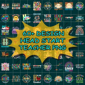 60+ Teacher Head Start png Bundle, First Day Of School Teacher Pencil Coquette, Back To School Png, Teacher Shirt Png, Teacher Appreciation