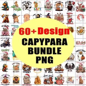 60+ Capybara Png Bundle, Funny Capybara Png Clipart, Capybara Png, Capybara Silhouette, Cat Design Png, Digital File