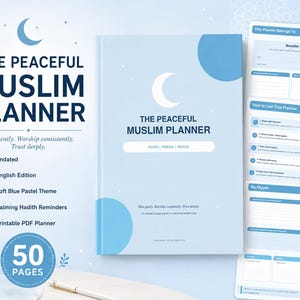 Planificador musulmán / Diario de fe islámica / Planificador de Corán y Hadith / Regalo de Muslimah