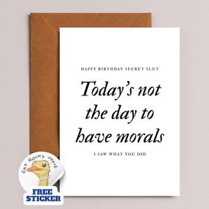 Funny Inappropriate Birthday Card: Absurd Humor Greeting Card