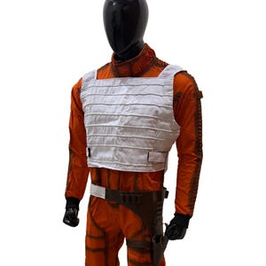 X-Wing Pilot Costume | Star Wars Rebel Alliance Orange Flight Suit with Vest & Holster Belt