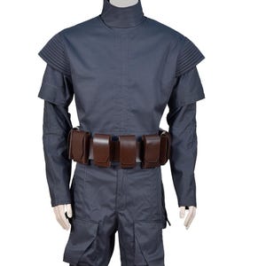 Boba Fett Inspired Flight Suit with Leather Belt | Star Wars Mandalorian Cosplay Costume | Custom Cosplay Costume Set