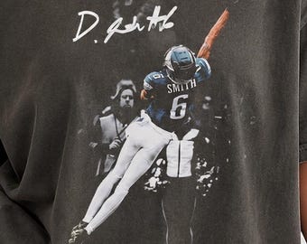 Comfort Colors Vintage 90s DeVonta Smith No 6 Shirt, Wide Receiver Football Graphic Tee, Game Day Fan Gift