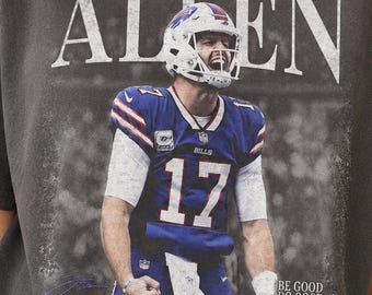 Comfort Colors Josh Allen No 17 Shirt, Retro Football Graphic Tee, Game Day Fan Gift