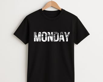 Weekday T-Shirt Set: Minimalist Graphic Tees - Monday to Sunday