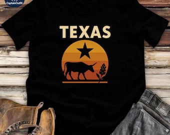 Texas Shirt, Retro Western Graphic Tee, Lone Star State Pride T-Shirt, Vintage Cowboy Style Top, Unisex Texas Gift