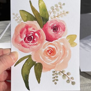 Blush Rosen Grußkarte