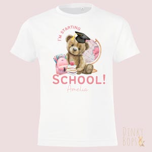 Starting School Tshirt, Personalized First Day of School Gift, Back to School Shirt for Kids, Preschool Tee
