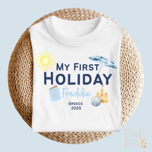 Personalised Kids Holiday Shirt, Custom Summer T-Shirt for Children, Vacation Outfit, Unique Gift Idea for Kids