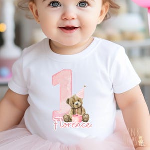 Bär ersten Geburtstag Weste, personalisierte Baby Outfit, 1. Geburtstag Geschenk, Kuchen zerschlagen Kleidung, niedlichen Bär Thema Feier