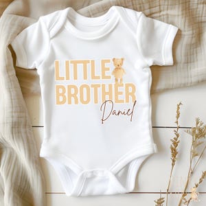 Little Brother Shirt, Big Brother Matching Tee, Sibling Announcement Outfit, Cute Baby Gift for Newborns