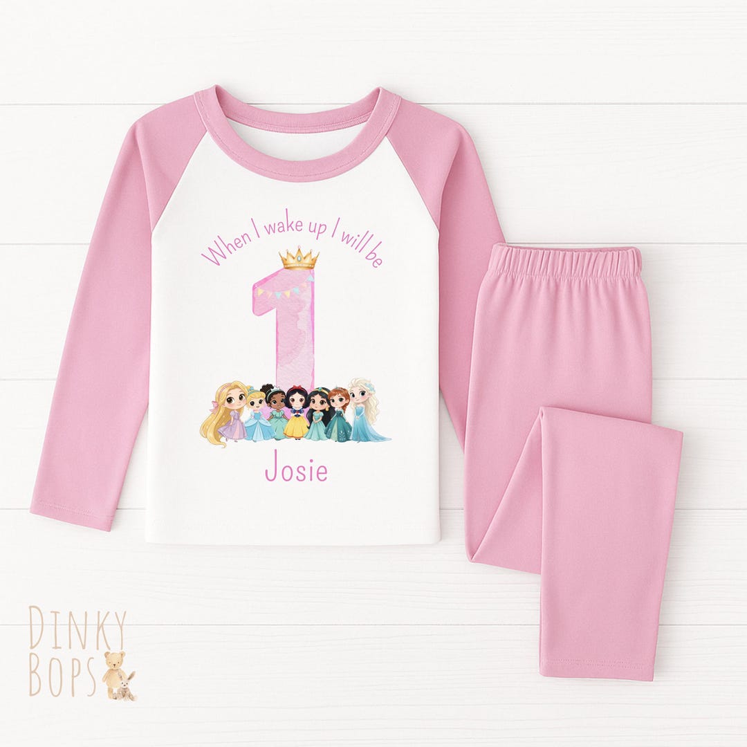Disney Birthday Pyjamas, Cinderella Pyjamas, Personalized Birthday ...