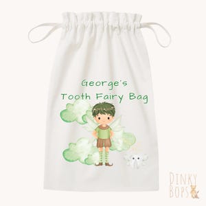 Tooth Fairy Bag, Personalised Pouch for Kids, Keepsake Gift for Boys and Girls, Custom Tooth Holder