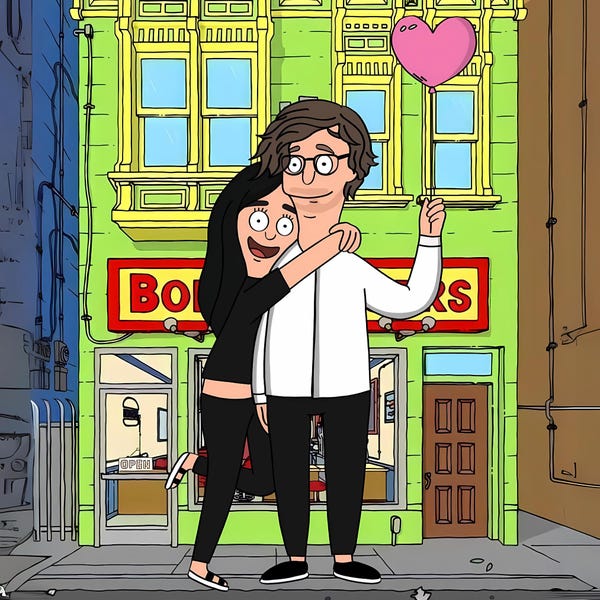 ¡OFERTA! Retrato personalizado de Bob's Burger - Regalos de hamburguesas - Dibujo familiar - Regalo de cumpleaños para enamorados - Regalos para él - Dibujos animados divertidos - Arte del dibujo