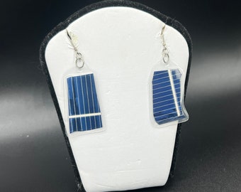 Solar Panel Earrings - Sterling Silver
