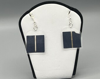 Solar Panel Earrings - Sterling Silver