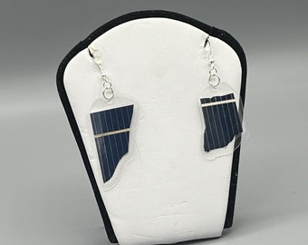 Solar Panel Earrings - Sterling Silver