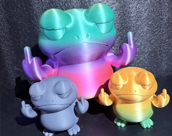 Frog Statue | Sarcastic Desk Buddy, Reptile Enclosure Decor