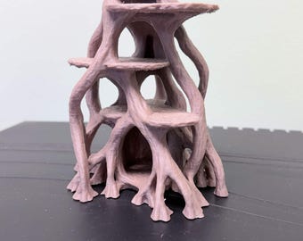 Root Tangle Platform Hide XL/SS/Custom – Multi-Level Reptile Climbing Structure, Gecko Tree Hide, Terrarium Decor