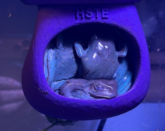 3D Printed Mushroom Cave Hide - Tree Frog, Gecko Terrarium Decor