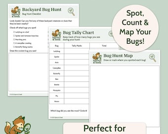 Bug Hunt Activity Set: Kids Outdoor STEM Printable (PDF Download)