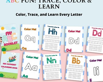 ABC Tracing & Coloring Book: Preschool Kindergarten Handwriting Practice (PDF Download