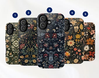 Etui na telefon z motywem kwiatów w stylu vintage: Cottagecore Botanical Cover na iPhone'a 17 16 15, Samsunga Galaxy S26 s25 s24, Google Pixel 9 8 7