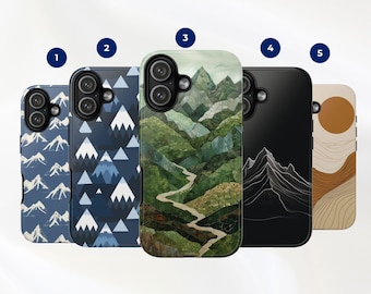 Etui na telefon z motywem górskim: wytrzymała obudowa z motywem krajobrazu naturalnego do iPhone'a 17 16 15 14, Samsunga Galaxy S26 s25 s24, Google Pixel 9 8 7