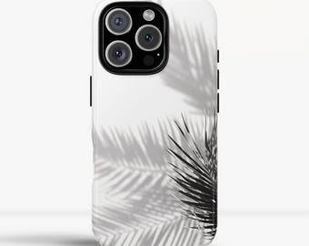 Etui na telefon Palm Tree: spersonalizowana minimalistyczna, biało-szara osłona ochronna na iPhone'a, Samsunga i Google Pixel