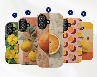 Kolorowy futerał na telefon z motywem cytrusów: Letnie owoce, cytryny i pomarańcze, na iPhone'a, Google Pixel, Samsunga Galaxy