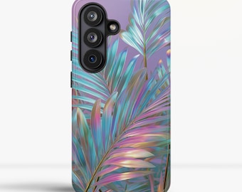 Etui na telefon z motywem tropikalnej palmy: futurystyczne etui Y2K do telefonu Samsung Galaxy S25 S24 S23 S22