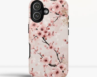 Etui na telefon z motywem kwiatu wiśni Sakura: japońskie kwiatowe etui na telefon iPhone 17 16 15 14 13 12, Samsung S26 S25 S24 S23, Google Pixel 9 8 7
