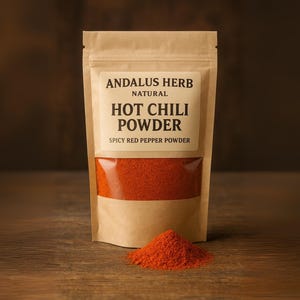 Hot Chili Powder | Spicy Red Pepper Powder | Natural Ground Chili | Premium Hot Spice Seasoning for Cooking BBQ, Tacos, Sauces, Stews, Soups
