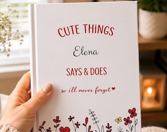 Diario de recuerdos personalizado para niños, cuaderno con frases bonitas de mis hijos, libro de recuerdos para bebés con nombre personalizado, regalo de recuerdo de la infancia