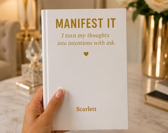 Personalized Manifestation Journal, Future Self Notebook, Law of Attraction Gift, Gratitude Journal, Abundance Mindset Diary, Self Growth