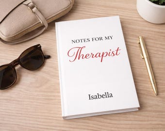 Personalized Therapy Journal, Notes for My Therapist Notebook, Mental Health Journal, Self Reflection Journal, Self Care Gift