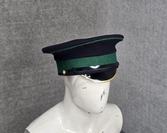 British Army Irish Guards Peaked Hat - Military Dental Dress Cap for Militaria Collectors