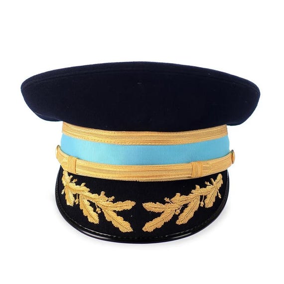 dress blue cap Handmade Reproduction U.S. Army Style & Gold Service Floral dress Size:18.5x38 - 2XLT Luxury Satin Occasion Wear Vintage US Navy Chief The matching cap has