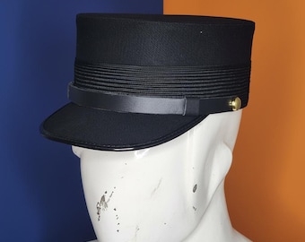Gorro De Capitán De Tren Unisex – Gorra Con Rayas Azules, Ajustable, Para Disfraces Y Juegos De Rol
