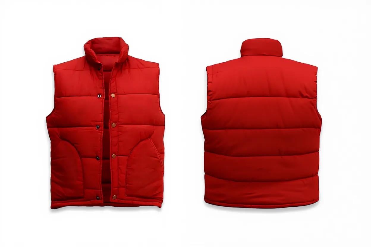 Back to the Future Marty Mcfly Costume Vest - 1980s Red Puffer