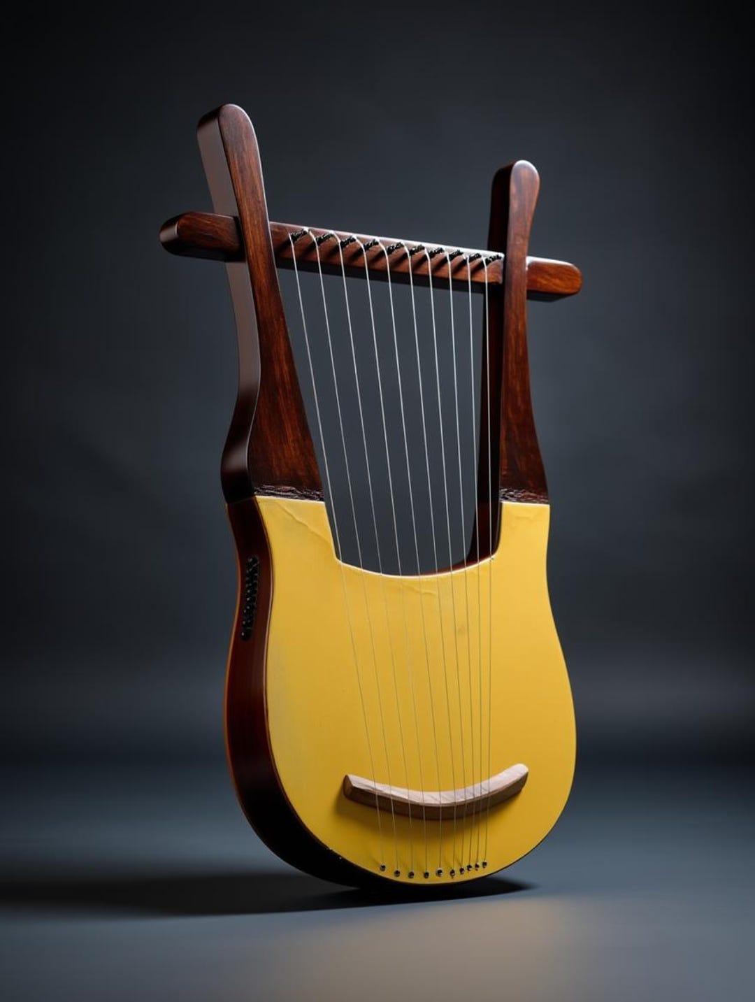 Old World Lyre Harp 10 String Rosewood | Handcrafted Medieval Harp