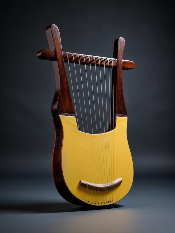 Old World Lyre Harp 10 String Rosewood | Handcrafted Medieval Harp