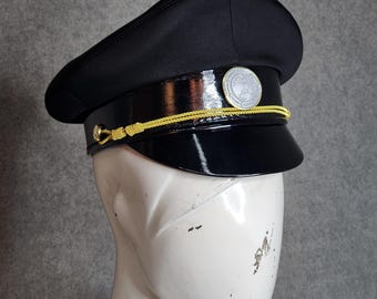 Handmade Sci-Fi Commander Hat Cyberpunk Visor Cap Futuristic Uniform Peaked Festival Cosplay