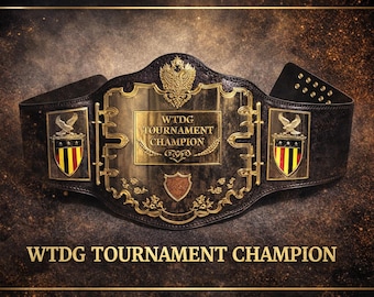 Custom Engraved Championship Title Belt | Personalized Tournament Trophy Award | Fantasy Gaming Wrestling Belt