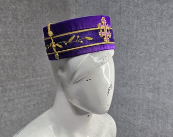 Purple 33rd Degree Scottish Rite cap - Freemason Lodge Hat, AASR Member Uniform - Grand Inspector