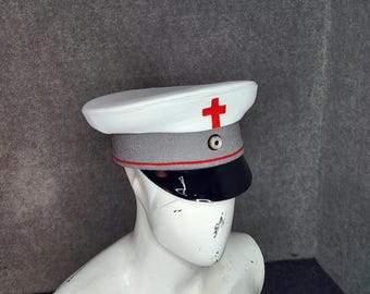 第一次世界大戦ドイツ帝国陸軍医療将校帽（手作り） - 歴史的な軍用