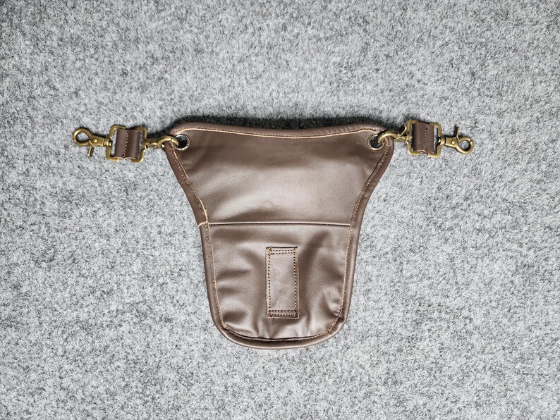 Scottish Sporran Leather Bag | Genuine leather Thigh Pouch | Kilt Crossbody Sack image 5