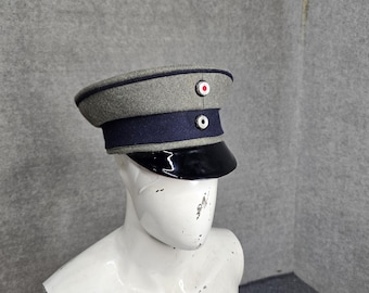 WWI German M1910 Officer Visor Cap Field Grey Schirmmütze Pioniere Reproduction Weimar Era